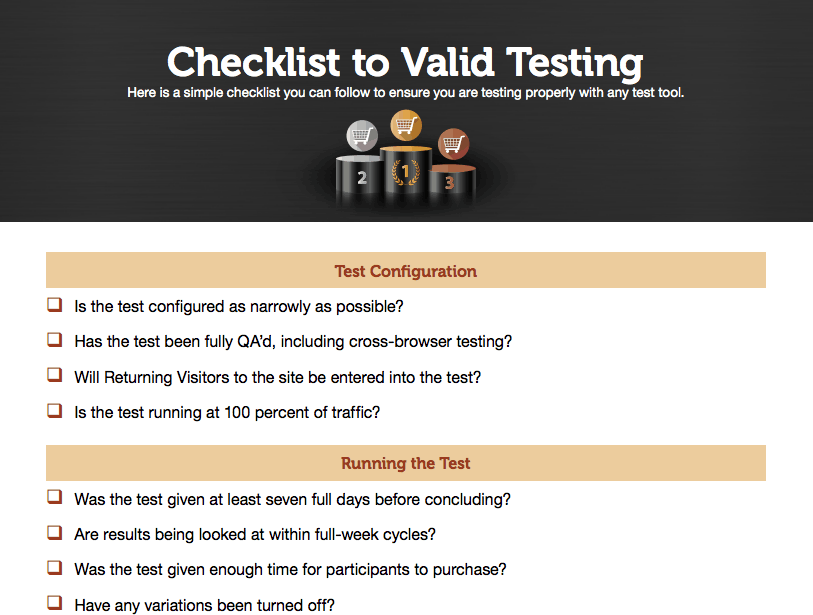 website testing checklist