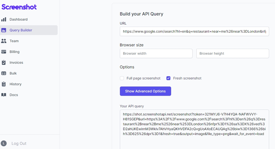 how to track serp performance in different countries with screenshotapi