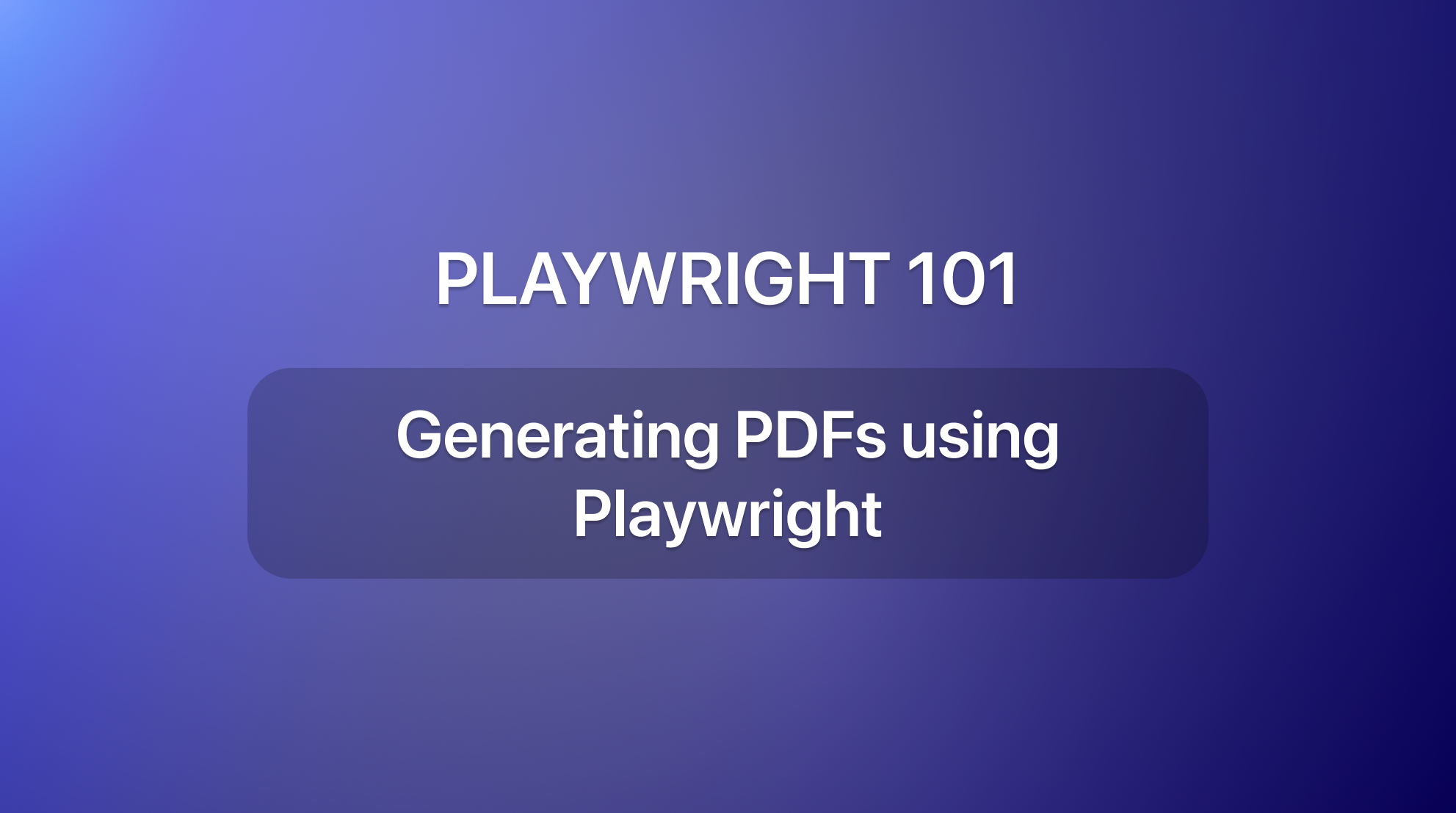 Every detail about generating PDF of a website using Playwright