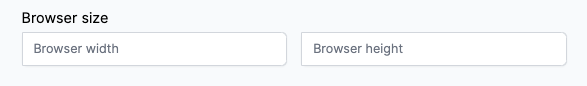 Screenshot of the browser width and height